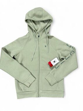 NWT Spyder Green Fleece Lined Zip Hoodie Size M Jacket